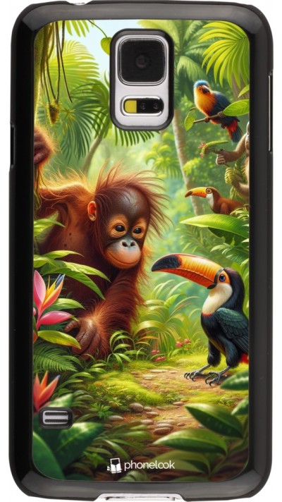 Samsung Galaxy S5 Case Hülle - Tropischer Dschungel Tayrona