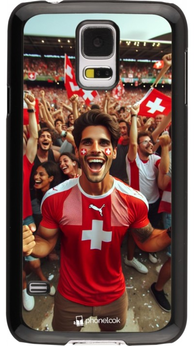 Samsung Galaxy S5 Case Hülle - Schweizer Fan Euro 2024