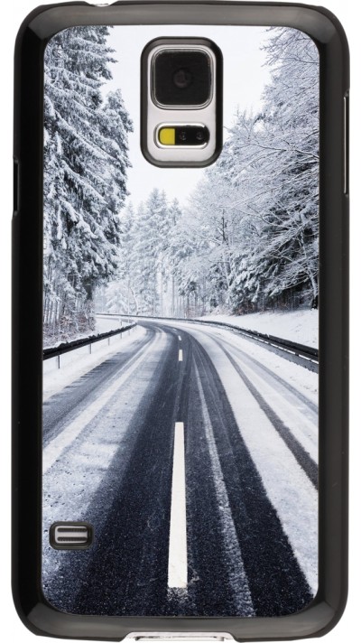 Samsung Galaxy S5 Case Hülle - Winter 22 Snowy Road