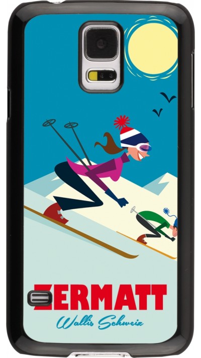 Samsung Galaxy S5 Case Hülle - Zermatt Ski Downhill