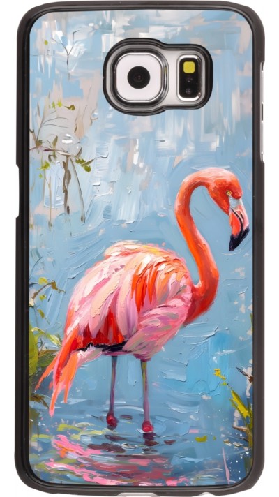 Coque Samsung Galaxy S6 - Paint Flamingo