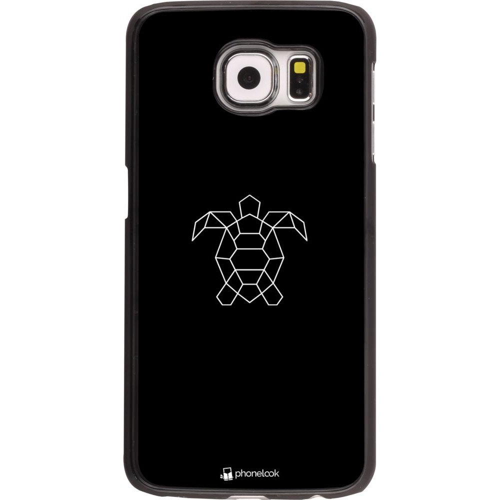 Coque Samsung Galaxy S6 - Turtles lines on black