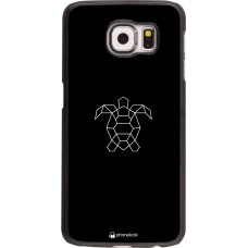 Coque Samsung Galaxy S6 - Turtles lines on black