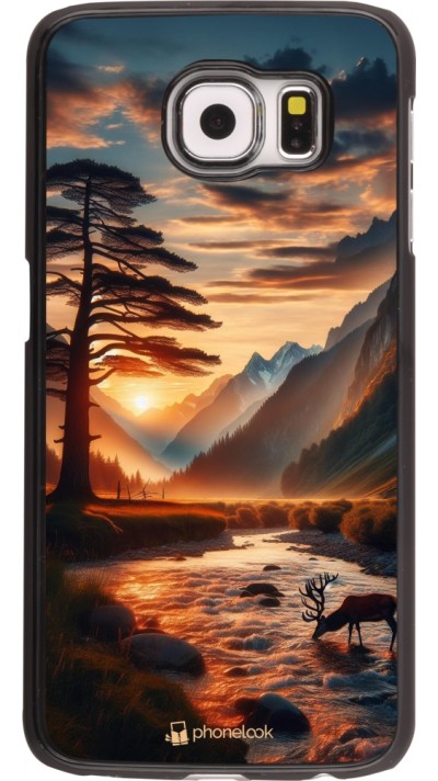 Coque Samsung Galaxy S6 - Valley Sunset Deer Tree