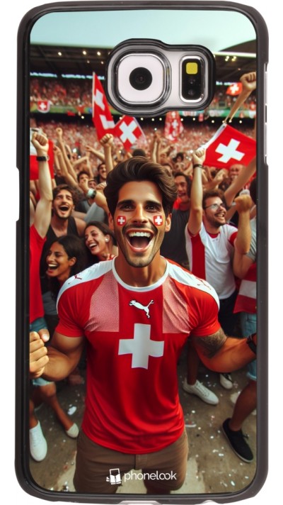 Samsung Galaxy S6 edge Case Hülle - Schweizer Fan Euro 2024