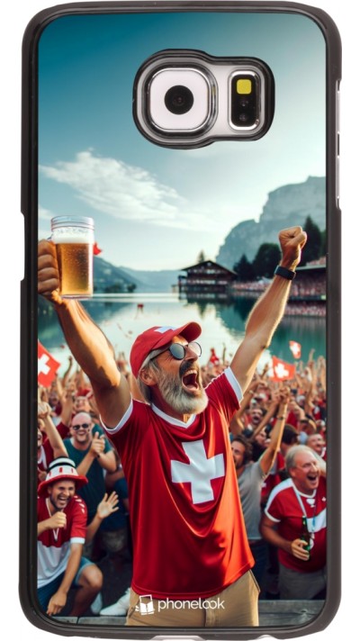 Samsung Galaxy S6 edge Case Hülle - Schweizer Sieg Fanzone Euro 2024