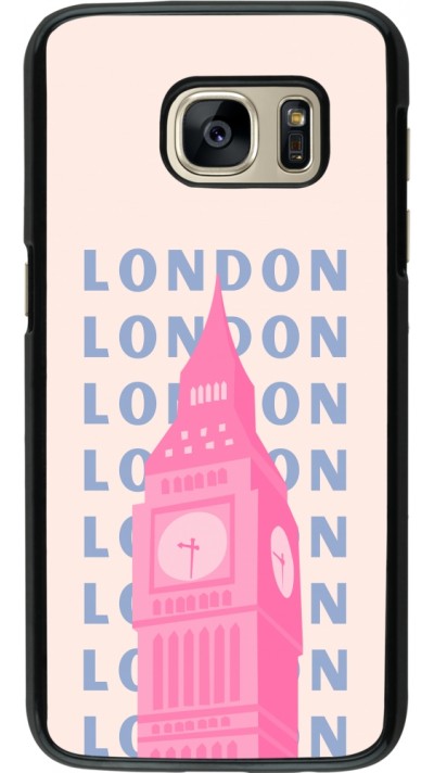 Samsung Galaxy S7 Case Hülle - London Pink Print