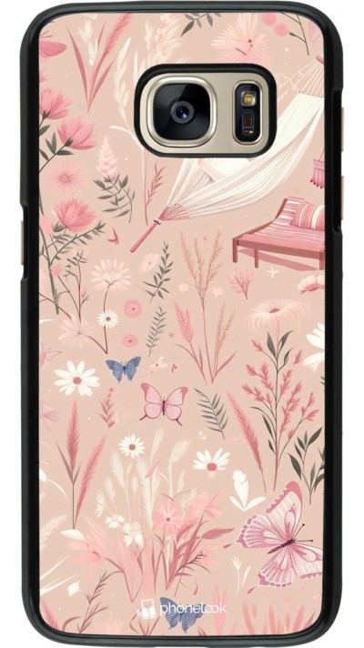 Samsung Galaxy S7 Case Hülle - Sommer Pastellmuster