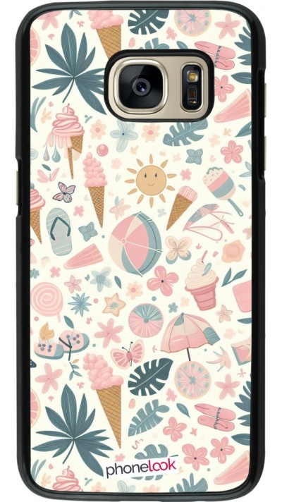 Coque Samsung Galaxy S7 - Summer Pink Pattern