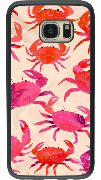 Samsung Galaxy S7 edge Case Hülle - Silikon schwarz Crabs Paint