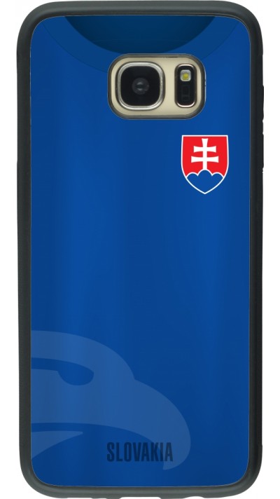 Samsung Galaxy S7 edge Case Hülle - Silikon schwarz Fussballtrikot Slowakei