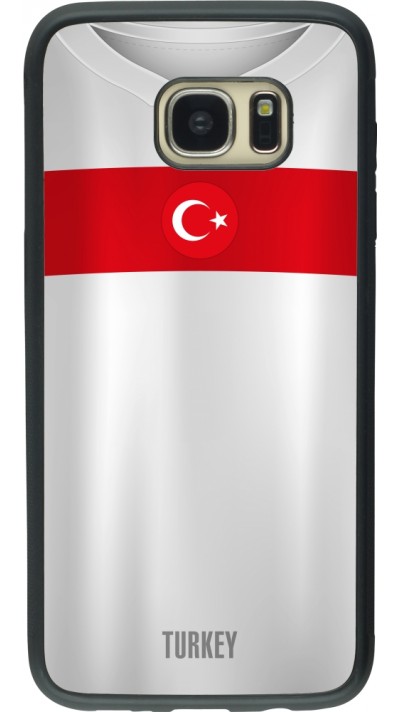 Samsung Galaxy S7 edge Case Hülle - Silikon schwarz Türkei personalisierbares Fussballtrikot