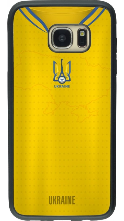 Samsung Galaxy S7 edge Case Hülle - Silikon schwarz Fussballtrikot Ukraine