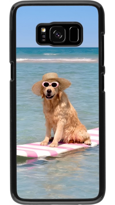 Samsung Galaxy S8 Case Hülle - Summer Dog on Paddle