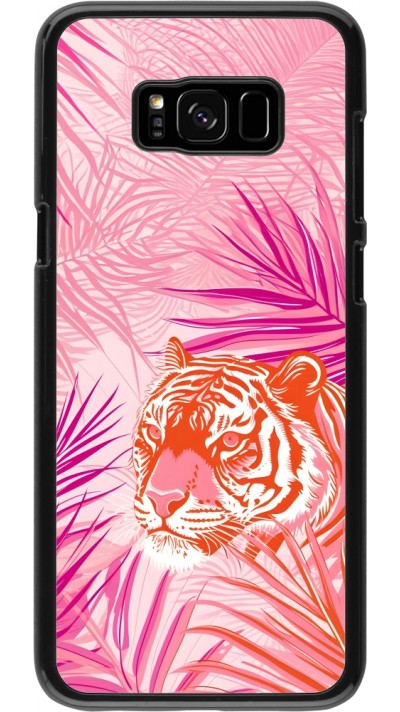 Samsung Galaxy S8+ Case Hülle - Tiger Palmen rosa