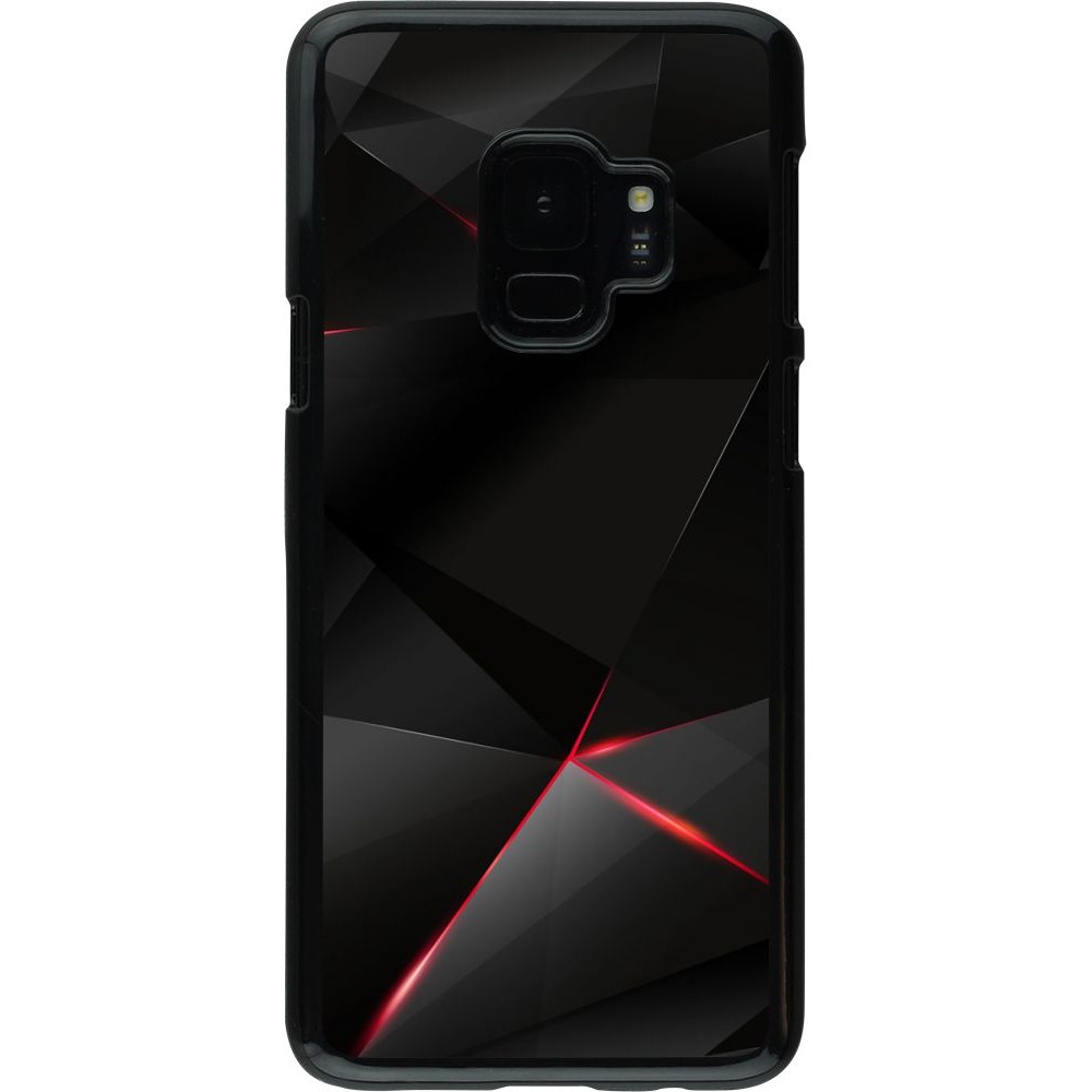 Coque Samsung Galaxy S9 - Black Red Lines