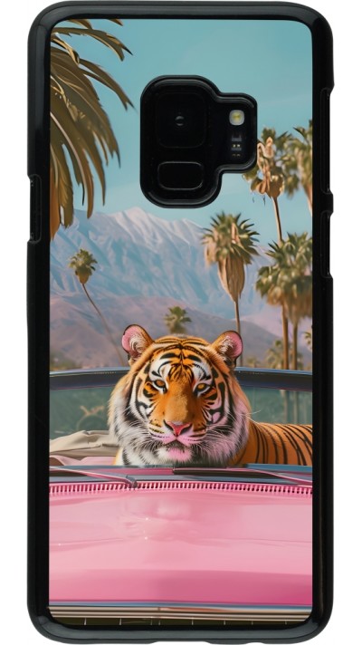 Coque Samsung Galaxy S9 - Tigre voiture rose