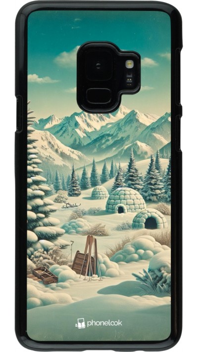 Coque Samsung Galaxy S9 - Vintage Snowy Mountain Igloo