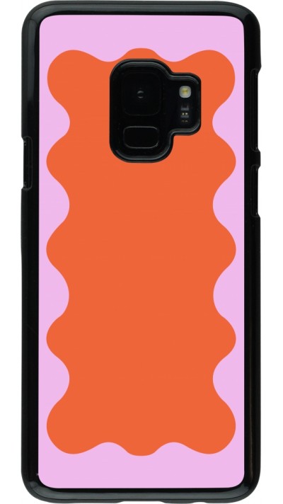 Coque Samsung Galaxy S9 - Wavy Rectangle Orange Pink