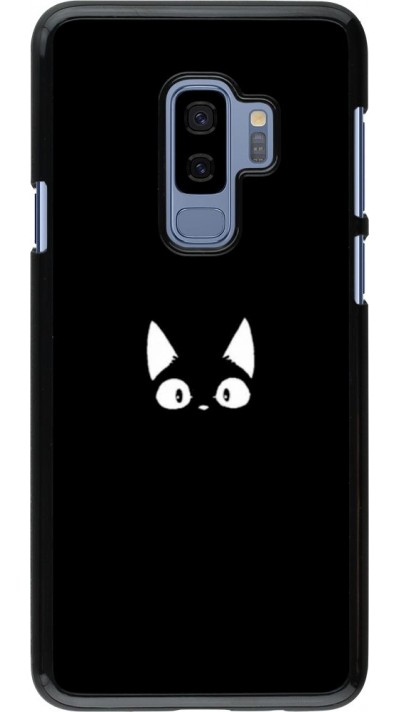 Coque Samsung Galaxy S9+ - Funny cat on black