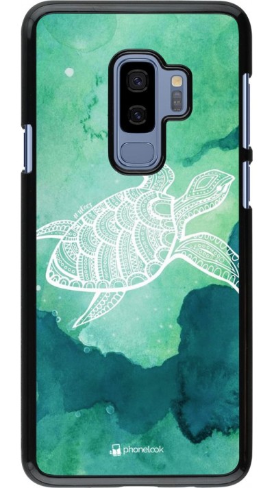 Coque Samsung Galaxy S9+ - Turtle Aztec Watercolor