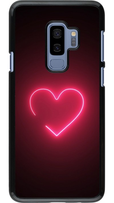 Coque Samsung Galaxy S9+ - Valentine 2023 single neon heart