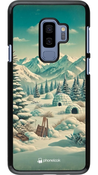 Coque Samsung Galaxy S9+ - Vintage Snowy Mountain Igloo