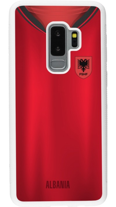 Samsung Galaxy S9+ Case Hülle - Silikon weiss Albanien personalisierbares Fussballtrikot