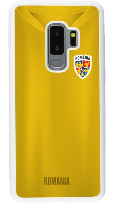 Samsung Galaxy S9+ Case Hülle - Silikon weiss Fussballtrikot Rumänien