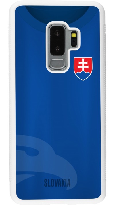 Samsung Galaxy S9+ Case Hülle - Silikon weiss Fussballtrikot Slowakei