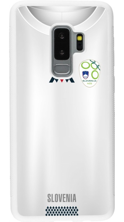 Samsung Galaxy S9+ Case Hülle - Silikon weiss Fussballtrikot Slowenien