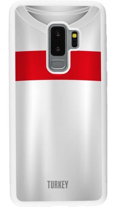 Samsung Galaxy S9+ Case Hülle - Silikon weiss Türkei personalisierbares Fussballtrikot