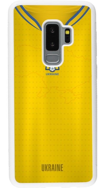 Samsung Galaxy S9+ Case Hülle - Silikon weiss Fussballtrikot Ukraine