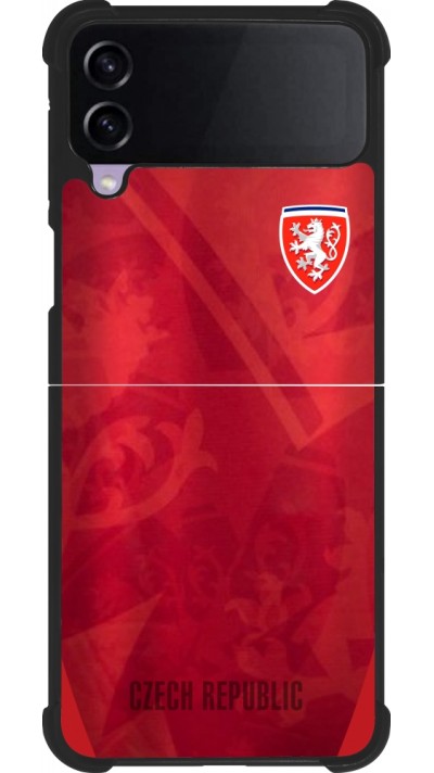 Samsung Galaxy Z Flip4 Case Hülle - Silikon schwarz Tschechische Republik personalisierbares Fussballtrikot