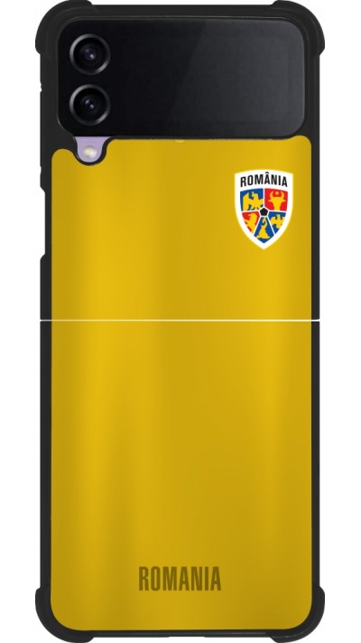 Samsung Galaxy Z Flip4 Case Hülle - Silikon schwarz Fussballtrikot Rumänien