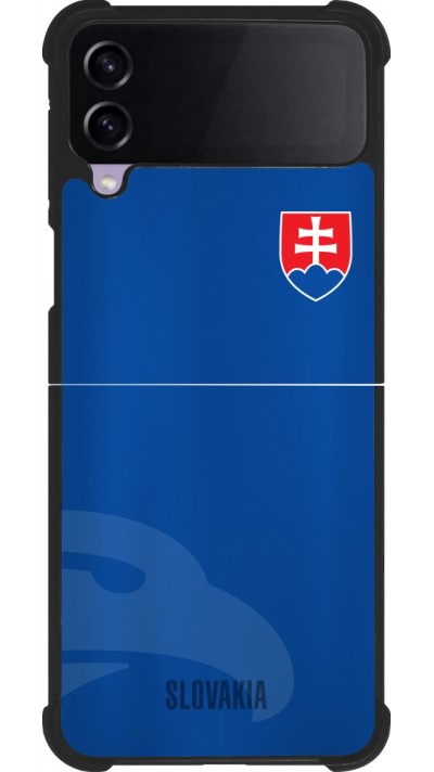 Samsung Galaxy Z Flip4 Case Hülle - Silikon schwarz Fussballtrikot Slowakei
