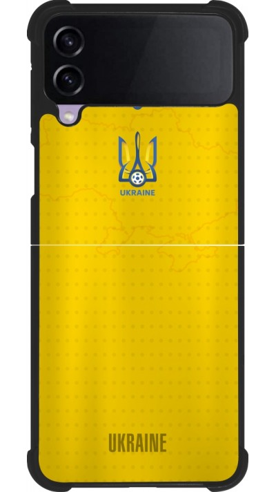 Samsung Galaxy Z Flip4 Case Hülle - Silikon schwarz Fussballtrikot Ukraine