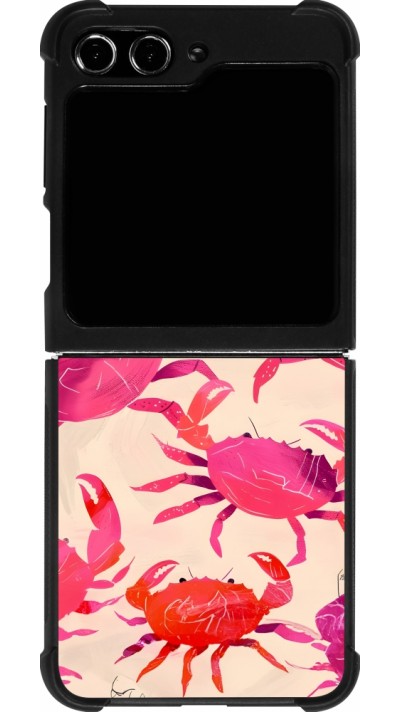 Samsung Galaxy Z Flip5 Case Hülle - Silikon schwarz Crabs Paint
