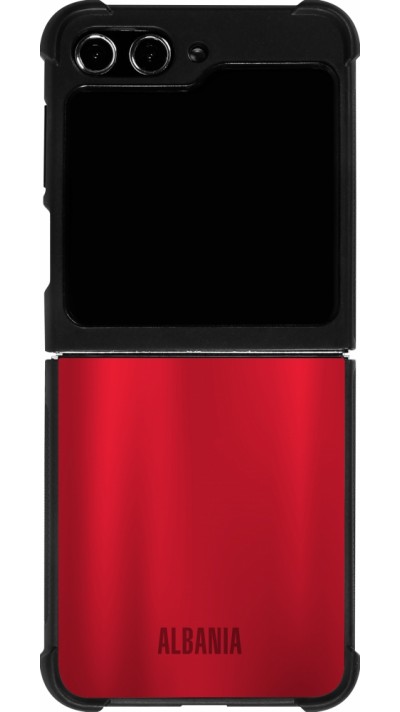 Samsung Galaxy Z Flip5 Case Hülle - Silikon schwarz Albanien personalisierbares Fussballtrikot