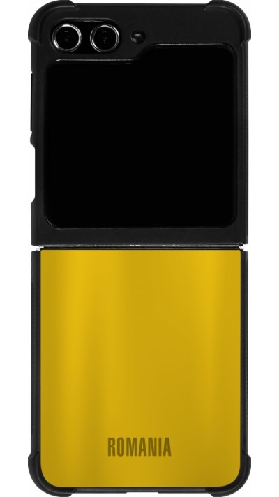 Samsung Galaxy Z Flip5 Case Hülle - Silikon schwarz Fussballtrikot Rumänien