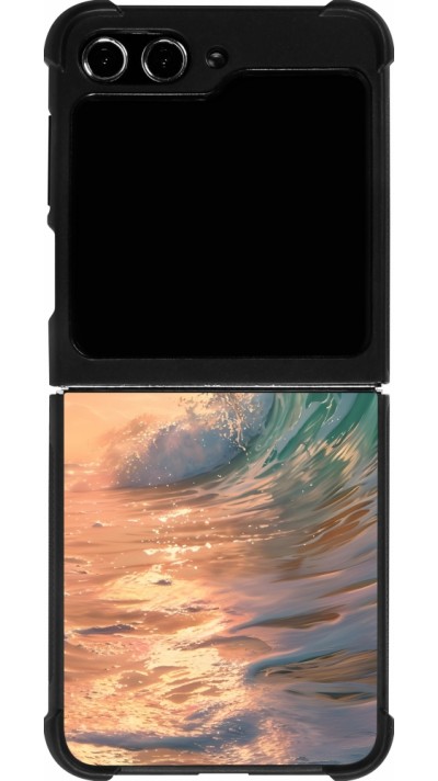 Samsung Galaxy Z Flip5 Case Hülle - Silikon schwarz Wave Sunset