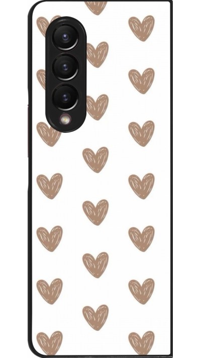 Samsung Galaxy Z Fold4 Case Hülle - Autumn 2024 brown hearts