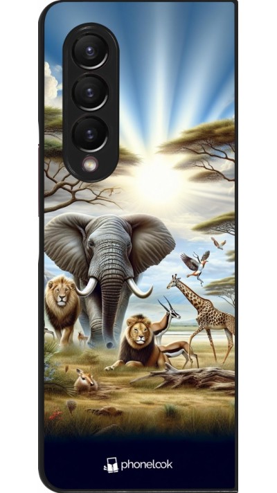 Coque Samsung Galaxy Z Fold4 - Vie sauvage africaine