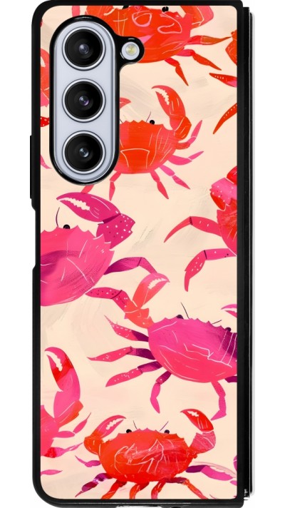 Samsung Galaxy Z Fold5 Case Hülle - Silikon schwarz Crabs Paint