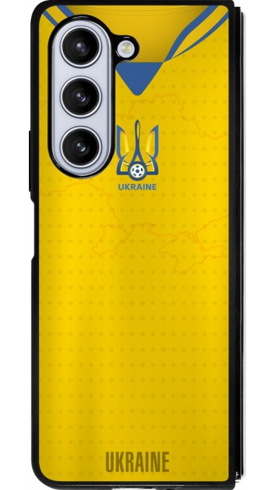 Samsung Galaxy Z Fold5 Case Hülle - Silikon schwarz Fussballtrikot Ukraine