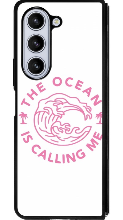 Coque Samsung Galaxy Z Fold5 - Silicone rigide noir The Ocean is calling me