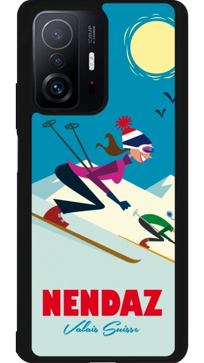 Xiaomi 11T Case Hülle - Silikon schwarz Nendaz Ski Downhill