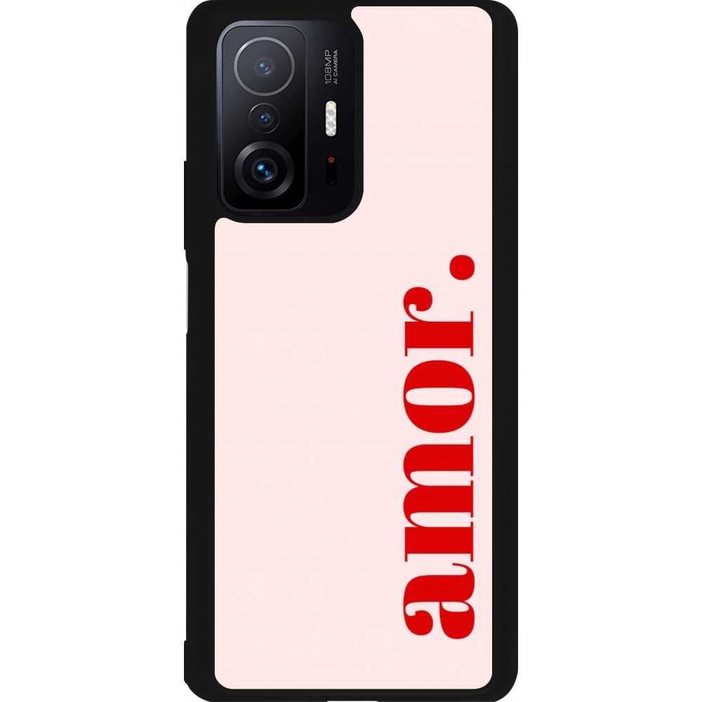 Coque Xiaomi 11T - Silicone rigide noir Valentine 2024 amor