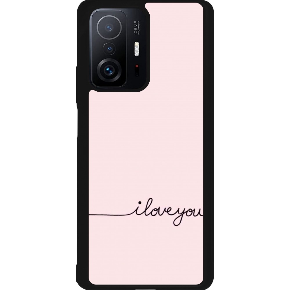 Coque Xiaomi 11T - Silicone rigide noir Valentine 2023 i love you writing