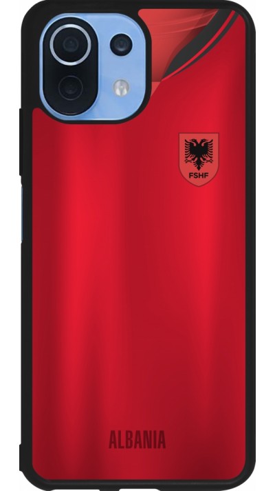 Xiaomi Mi 11 Lite 5G Case Hülle - Silikon schwarz Albanien personalisierbares Fussballtrikot